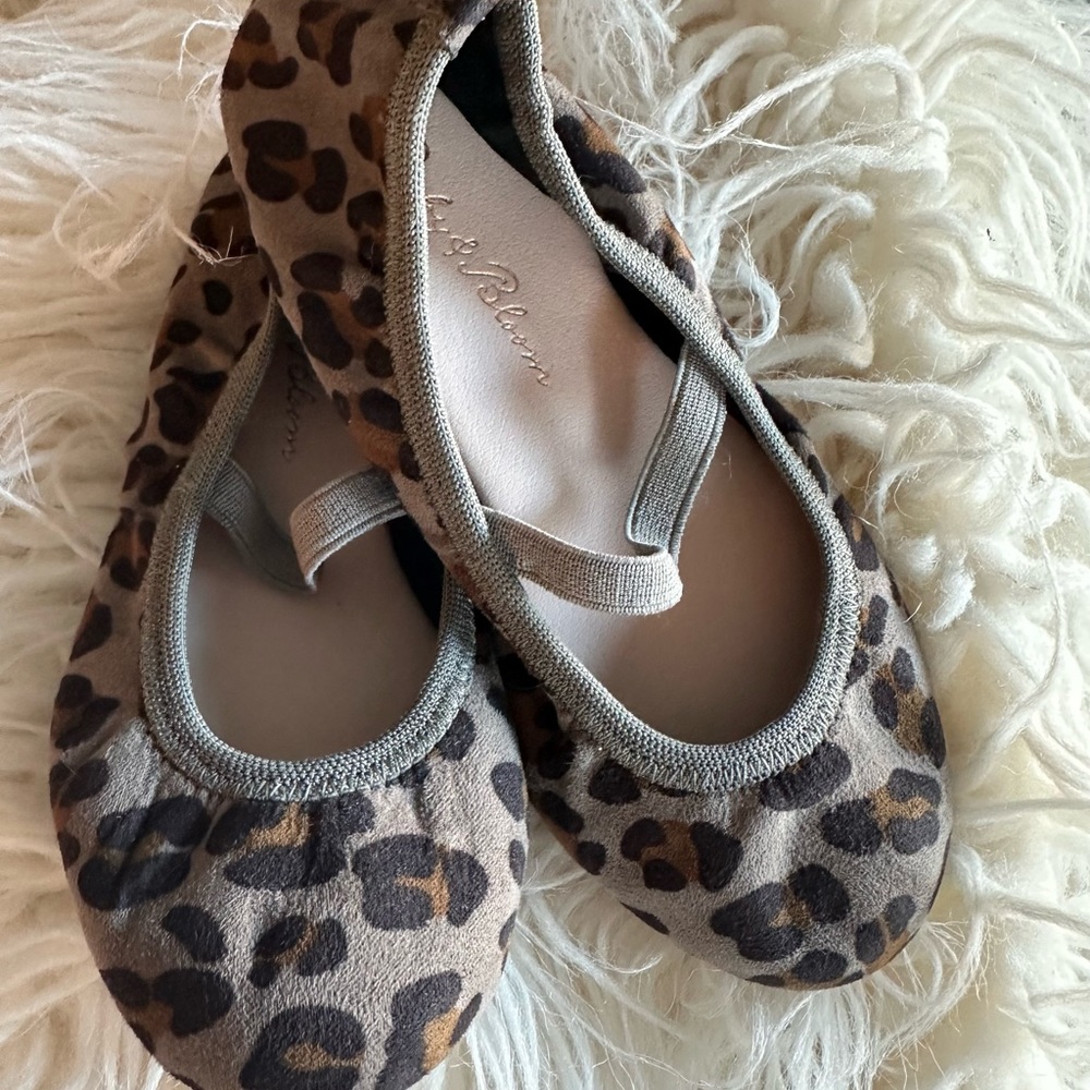 Ruby and Bloom toddler leopard pattern ballet flats